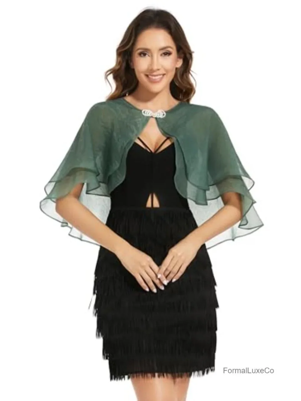 Sheer Tencel Shawl Wrap for Evening Dresses Lightweight Wedding Cape Cover Up